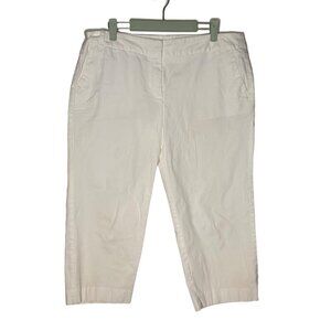 J.Crew City Fit Women's White Cropped Pants Size 12